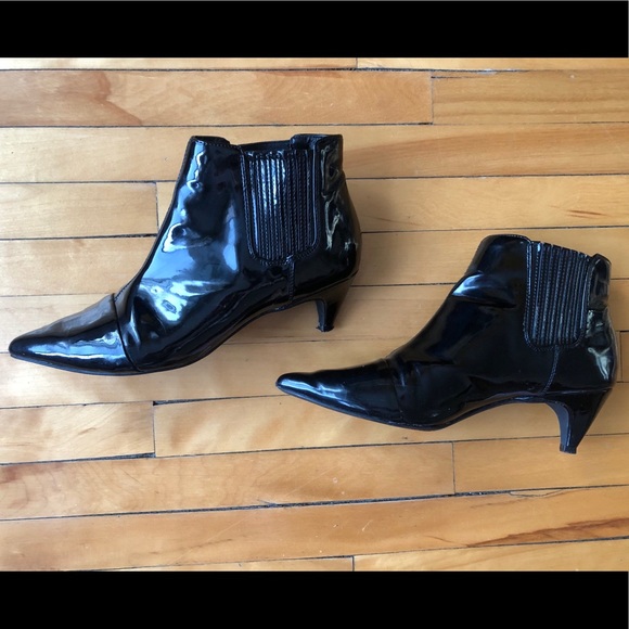 Design Lab Trina patent leather ankle booties - Picture 1 of 8